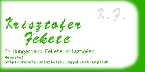 krisztofer fekete business card